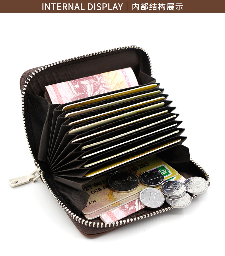 Men Women Wallet Card Holder Car Drawing Document Package Card Case Solid Color Short Zip Organ Card Holder Men Women Wallet Card Holder Car Drawing Document Package Card Case Solid Color Short Zip Organ Card Holder