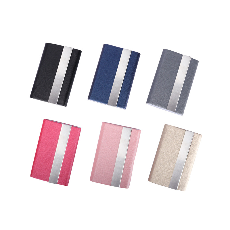 Steel Wire Pattern Business Card Case Aluminum Alloy Creative Personality New Business Card Holder New Business Credit Card Business Card Holder