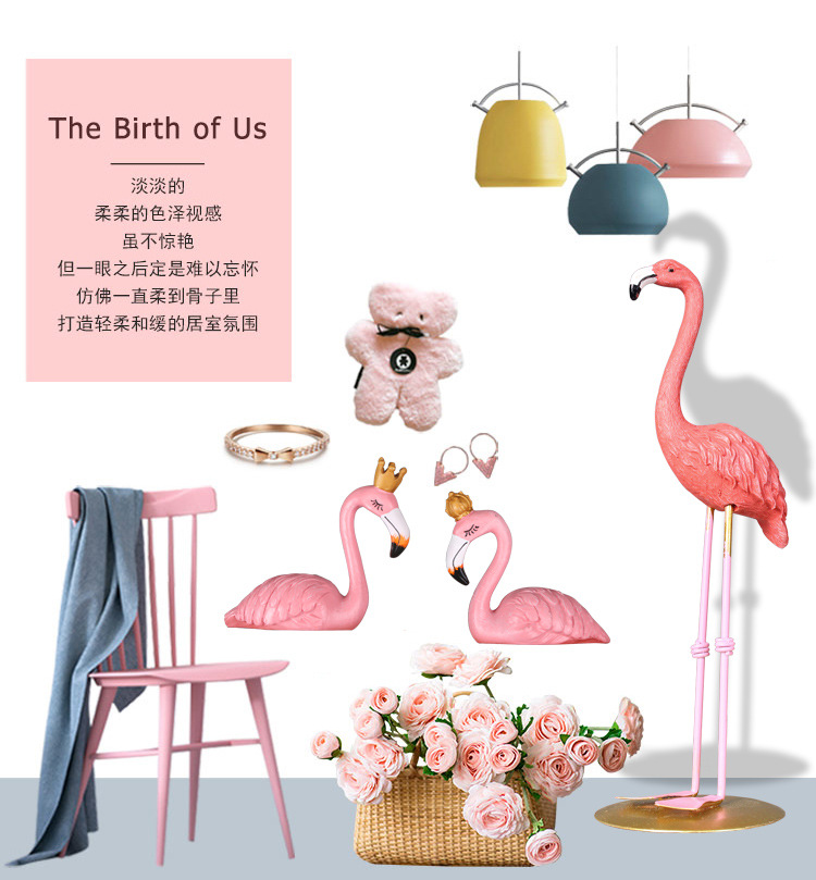 Ins flamingo girl heart presents a creative home decor Ins flamingo girl heart presents a creative home decor