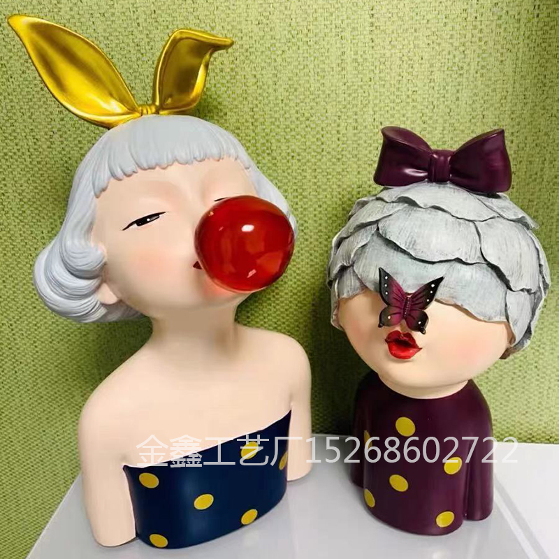 Modern Nordic Style Bubble Girls Resin Sculpture Desk Living Room Home Decor Gifts For Birthday Art Statue High Quality Modern Nordic Style Bubble Girls Resin Sculpture Desk Living Room Home Decor Gifts For Birthday Art Statue High Quality