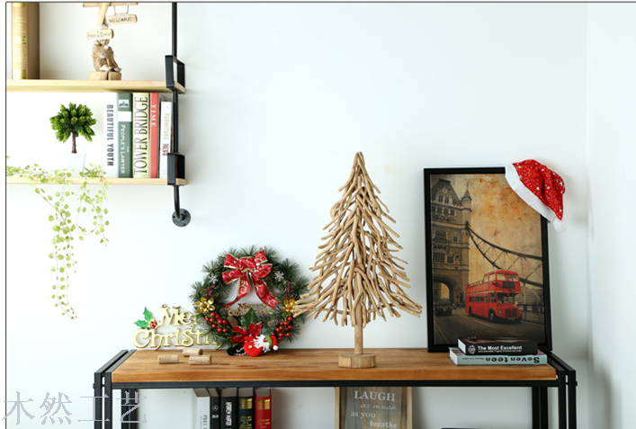 Drifting wood factory direct wholesale creative gifts crafts wooden Christmas tree home decoration ornaments
