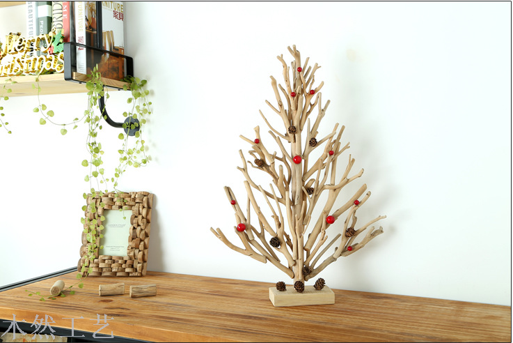 Drifting wood factory direct wholesale creative gifts crafts wooden Christmas tree home decoration ornaments