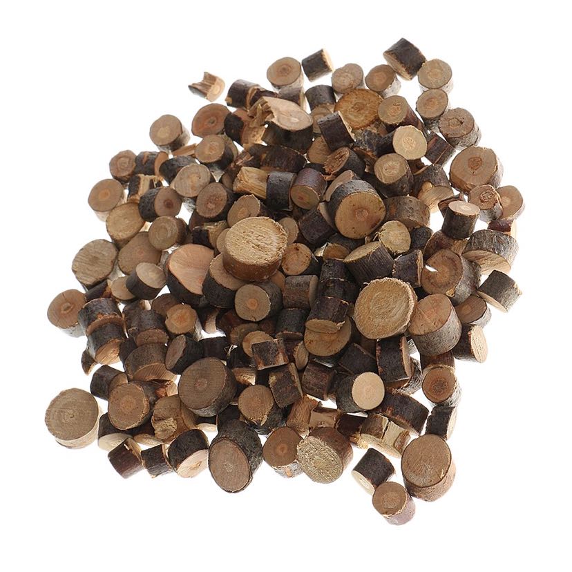 5-10mm natural pine pieces for DIY crafts, wood rings for rural wedding