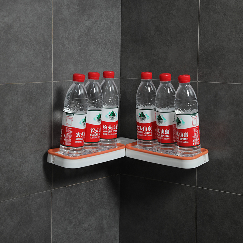 Bathroom Punch-Free Foldable Corner Shelf Wash Basin Wall-Mounted Draining Storage Rack Soap Box Holder