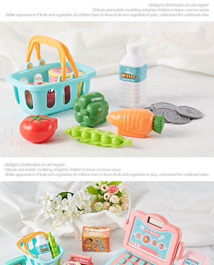 Beibigu Children's Simulation Supermarket Cash Register Set Toy Puzzle Multi-Function Cash Register Play House Beibigu Children's Simulation Supermarket Cash Register Set Toy Puzzle Multi-Function Cash Register Play House