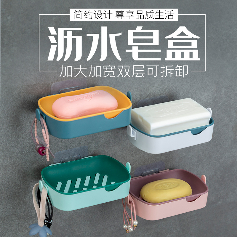 Strong Adhesive Hook Kitchen Wall Hanging 6 Row Hooks Creative Corner Bathroom Nail Free Non-Marking Hanger Clothes Hook