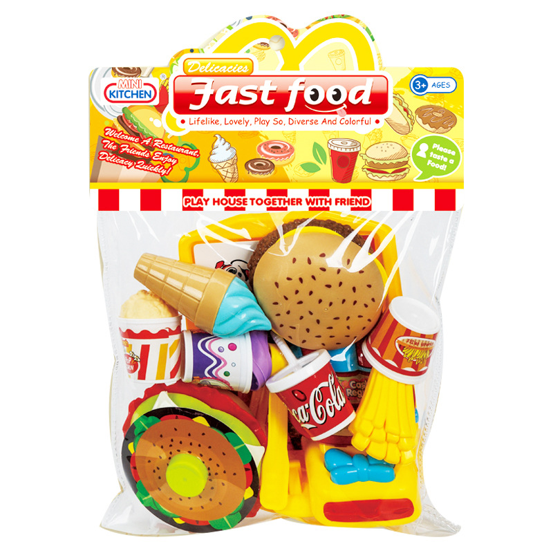 Educational Simulation Cash Register Girl's and Boy's Baby House Playing Toy Multi-Accessories Hamburger Bread Dessert Set Educational Simulation Cash Register Girl's and Boy's Baby House Playing Toy Multi-Accessories Hamburger Bread Dessert Set