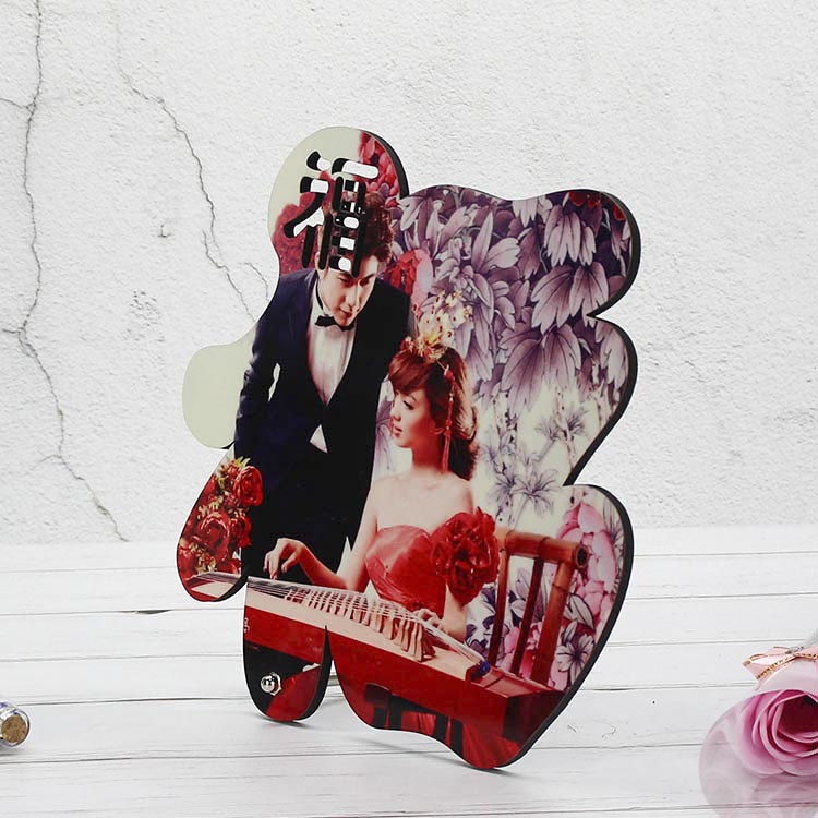 Heat transfer wooden rose set table office photo frame decoration of a bronzing crafts blank wood painting Heat transfer wooden rose set table office photo frame decoration of a bronzing crafts blank wood painting