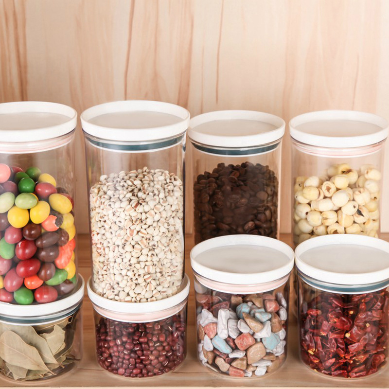 Kitchen Plastic Fresh-Keeping Sealed Jar Cereals Beans Grain Storage Storage Jar Household Food Storage Box