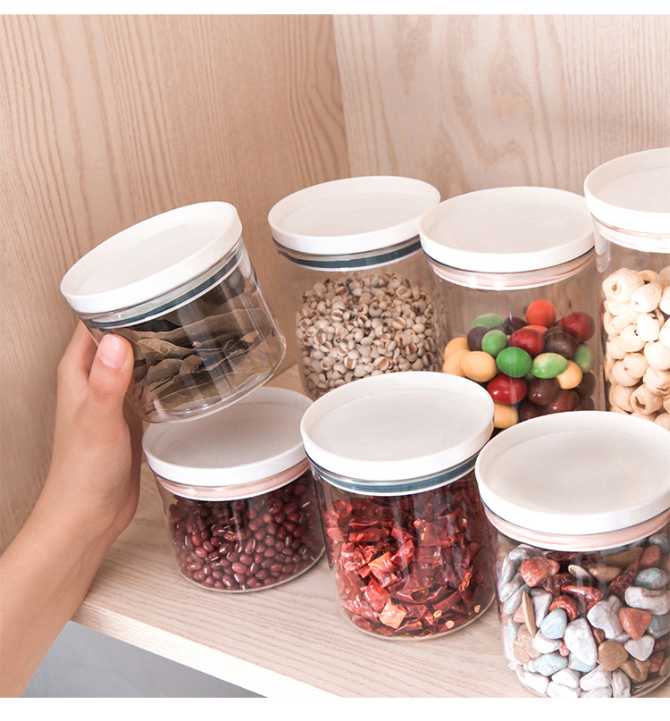 Kitchen Plastic Fresh-Keeping Sealed Jar Cereals Beans Grain Storage Storage Jar Household Food Storage Box