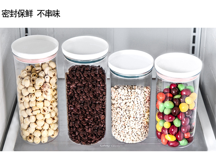 Kitchen Plastic Fresh-Keeping Sealed Jar Cereals Beans Grain Storage Storage Jar Household Food Storage Box