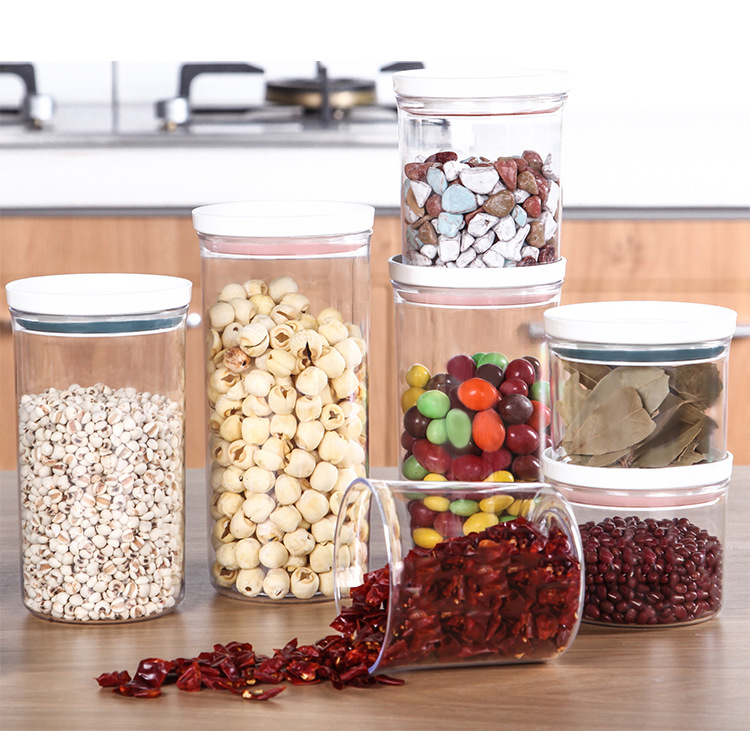 Kitchen Plastic Fresh-Keeping Sealed Jar Cereals Beans Grain Storage Storage Jar Household Food Storage Box