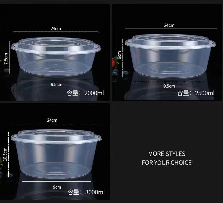 Disposable Lunch Box Rectangular round Plastic Lunch Box Fruit Takeaway Fast Food Packing Box Fresh-Keeping Thickened with Lid Disposable Lunch Box Rectangular round Plastic Lunch Box Fruit Takeaway Fast Food Packing Box Fresh-Keeping Thickened with Lid
