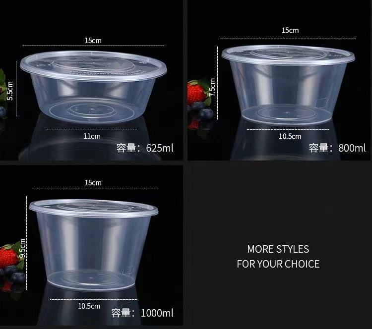 Disposable Lunch Box Rectangular round Plastic Lunch Box Fruit Takeaway Fast Food Packing Box Fresh-Keeping Thickened with Lid Disposable Lunch Box Rectangular round Plastic Lunch Box Fruit Takeaway Fast Food Packing Box Fresh-Keeping Thickened with Lid
