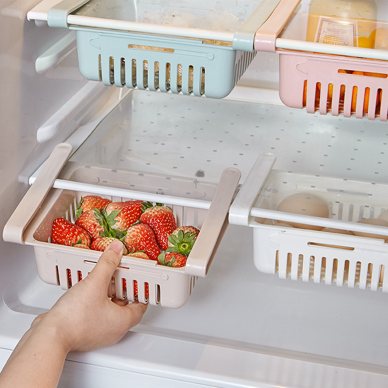 2968 Refrigerator Porting Plate Multi-Purpose Storage Rack Refrigerator Fresh-Keeping Pull-out Assorted Storage Box Storage Rack