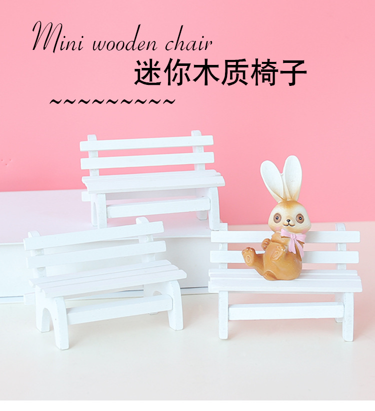 Factory in Stock Zakka Groceries Handmade Wooden Small Chair Crafts Decoration Creative Wood Products Photo Props