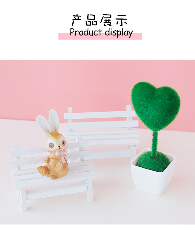 Factory in Stock Zakka Groceries Handmade Wooden Small Chair Crafts Decoration Creative Wood Products Photo Props