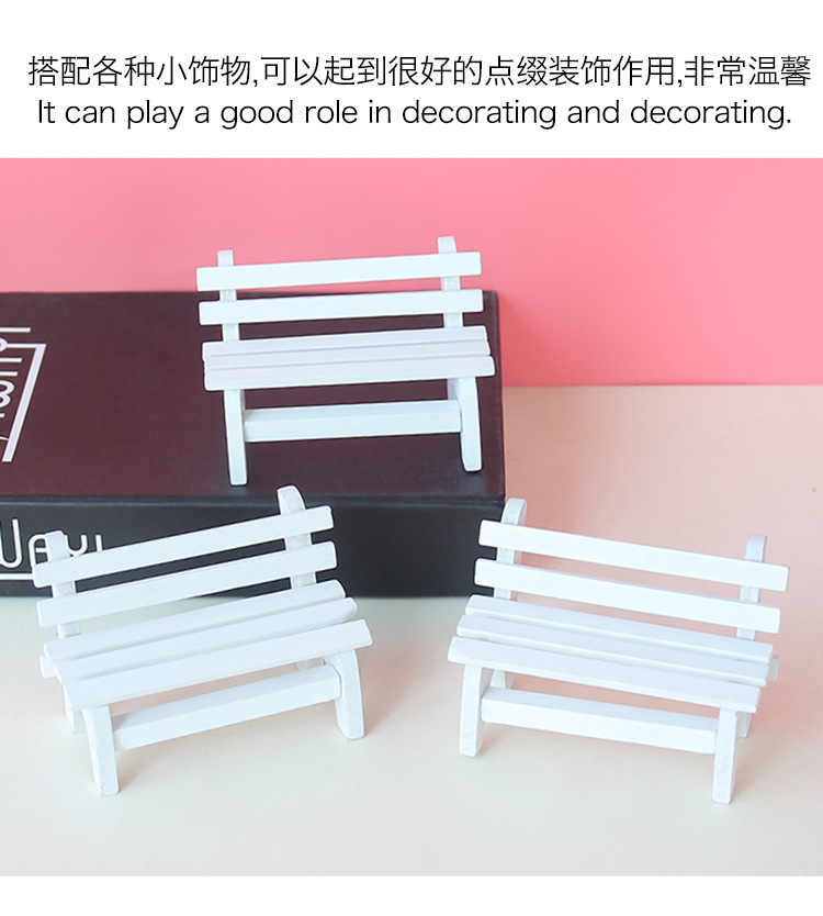 Factory in Stock Zakka Groceries Handmade Wooden Small Chair Crafts Decoration Creative Wood Products Photo Props