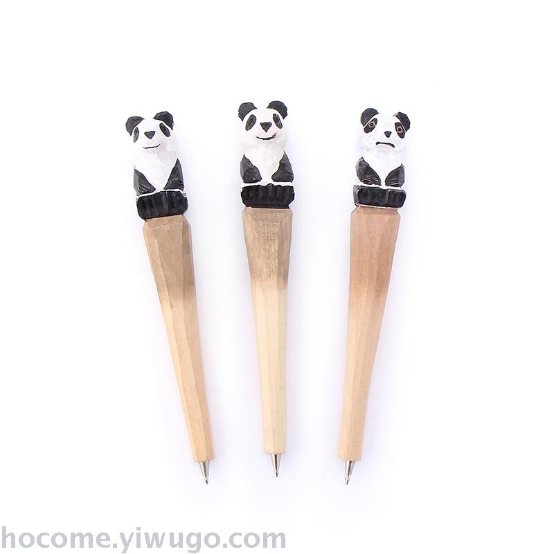 Jokincy Simulation Animal Cartoon Engraving Pen Tourist Attractions Best-Selling Crafts Handmade Wood Carving Ballpoint Pen