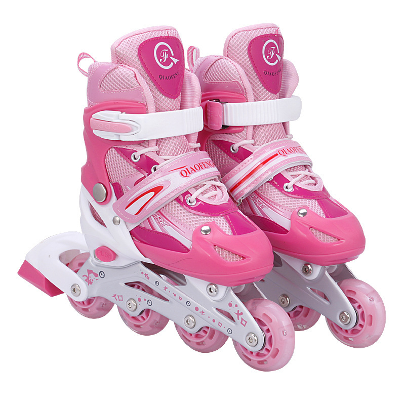 Male and Female Adults the Skating Shoes Children Full Set Skates Flashing Wheel Straight-Row Roller Skate Factory Direct Supply Wholesale