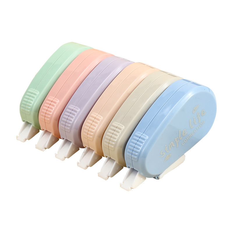 Simple Morandi Color Correction Tape 6 PCS 1 Bag Student Office Correction Tape Children&#039;s Stationery Articles Wholesale