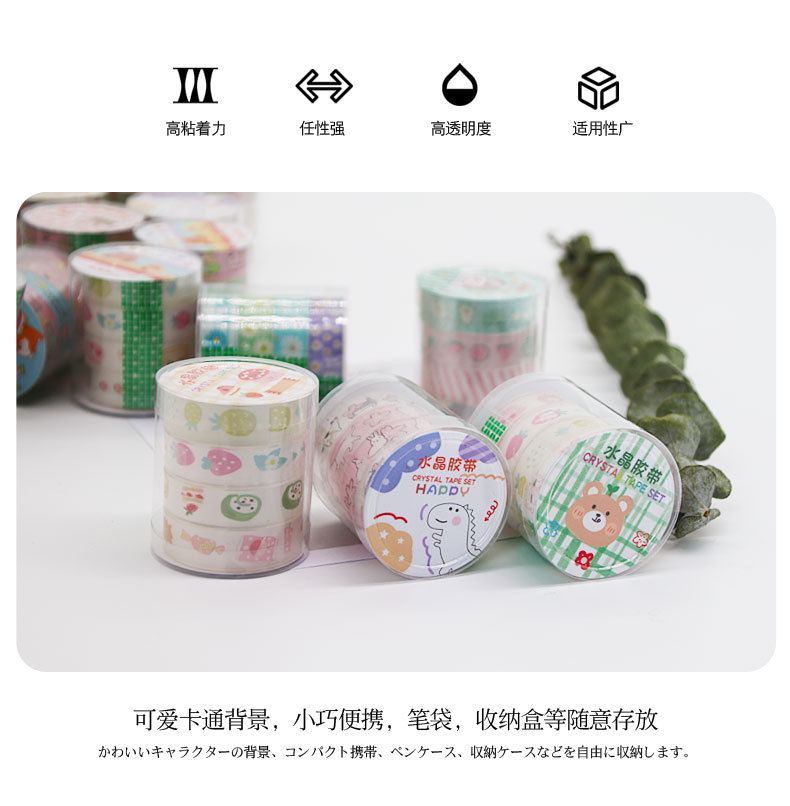Transparent Stationery Small Tape Student Office Supplies High Adhesive Sealing Tape Tool Supplies Set Custom Wholesale Transparent Stationery Small Tape Student Office Supplies High Adhesive Sealing Tape Tool Supplies Set Custom Wholesale
