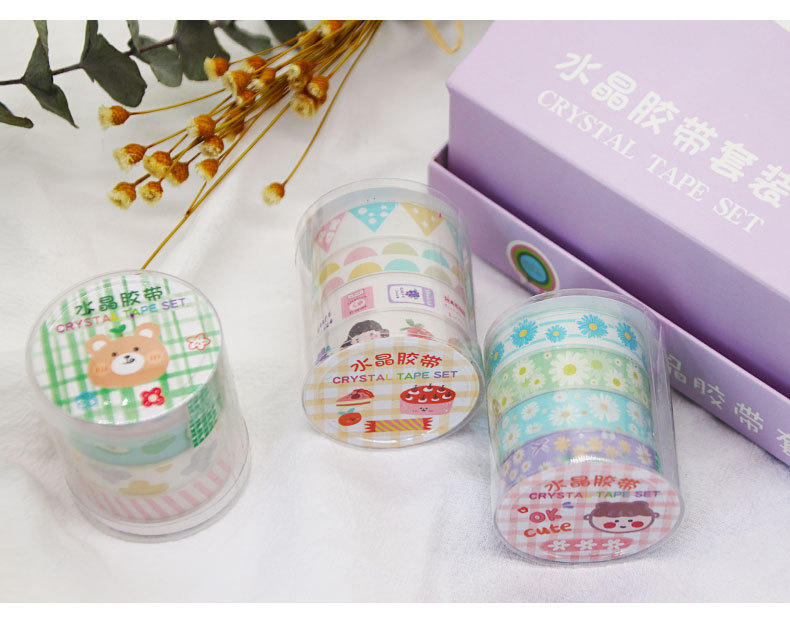Transparent Stationery Small Tape Student Office Supplies High Adhesive Sealing Tape Tool Supplies Set Custom Wholesale Transparent Stationery Small Tape Student Office Supplies High Adhesive Sealing Tape Tool Supplies Set Custom Wholesale