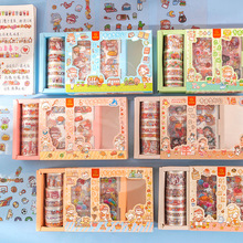 Gilding Japanese and Paper Adhesive Tape Sets Creative Cartoon Handmade DIY Hand Account Stickers Student Stationery Decorative Stickers