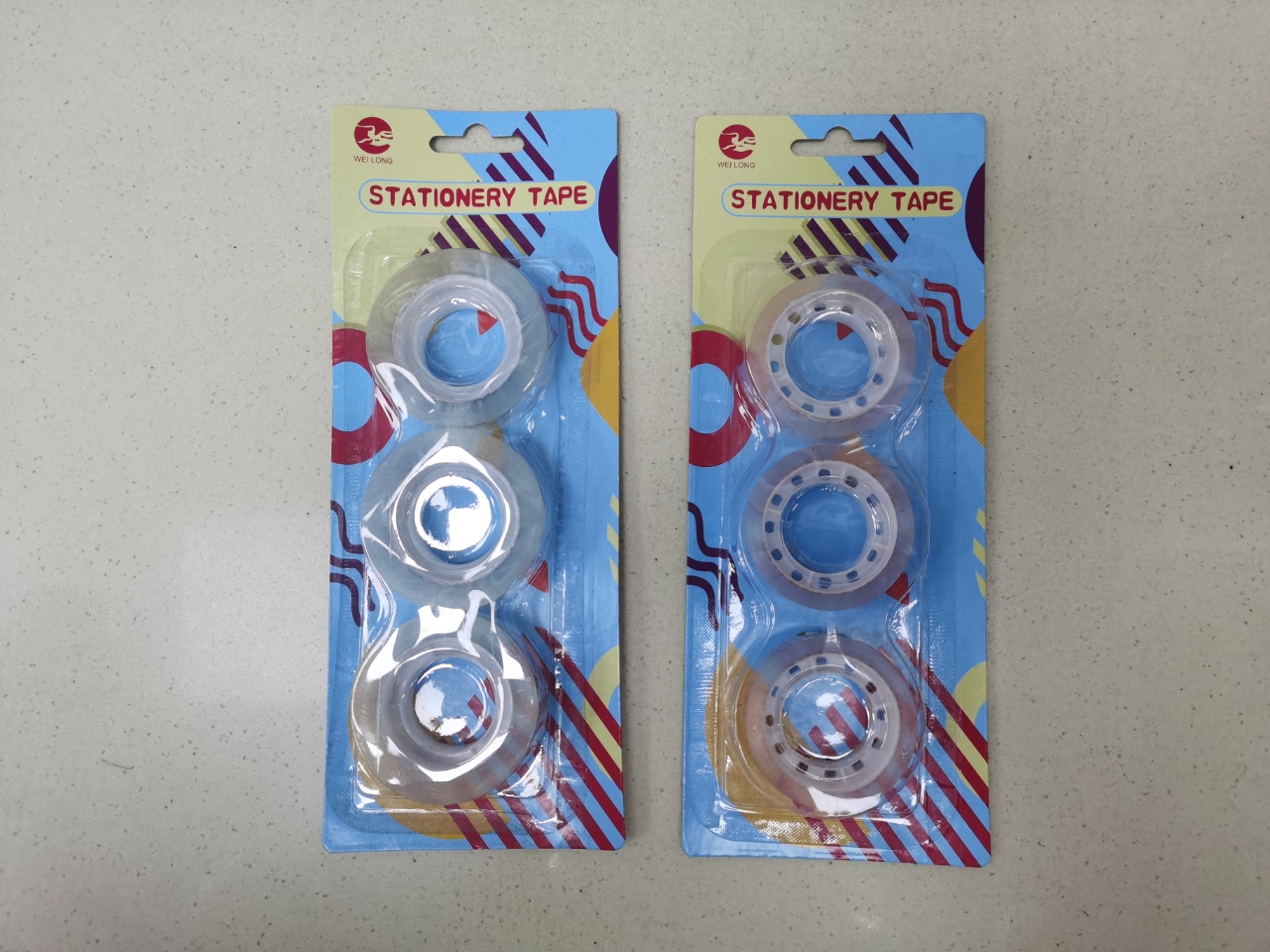 3PC stationery tape card suction 18cm