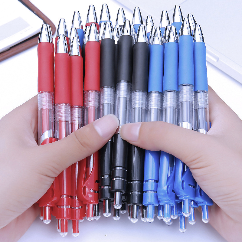 Press Large Capacity 0.5mm Bullet Gel Pen Pressing Pen Ball Pen Gel Pen Exam Office Pressing Pen