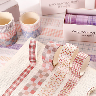 Miss Qu Idyllic Lattice Empty Series and Paper Adhesive Tape Sets Creative Stationery DIY Journal Stickers Simple Stickers