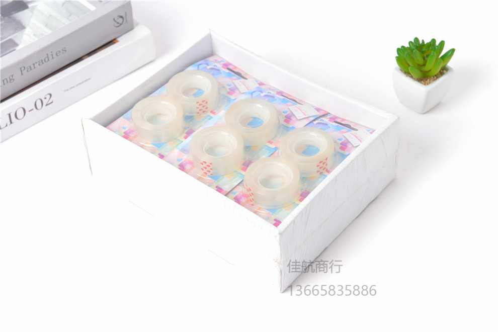 Transparent Tape Student Stationery Simple Common Style Transparent High Adhesive Correction Adhesive Tape Adhesive Plaster Office Supplies