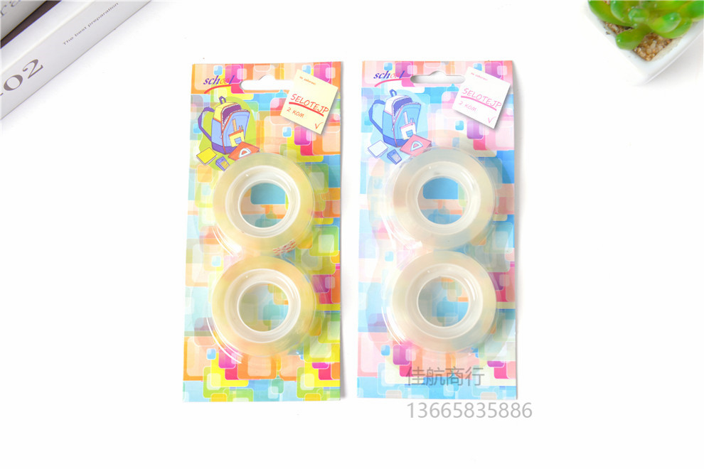 Transparent Tape Student Stationery Simple Common Style Transparent High Adhesive Correction Adhesive Tape Adhesive Plaster Office Supplies