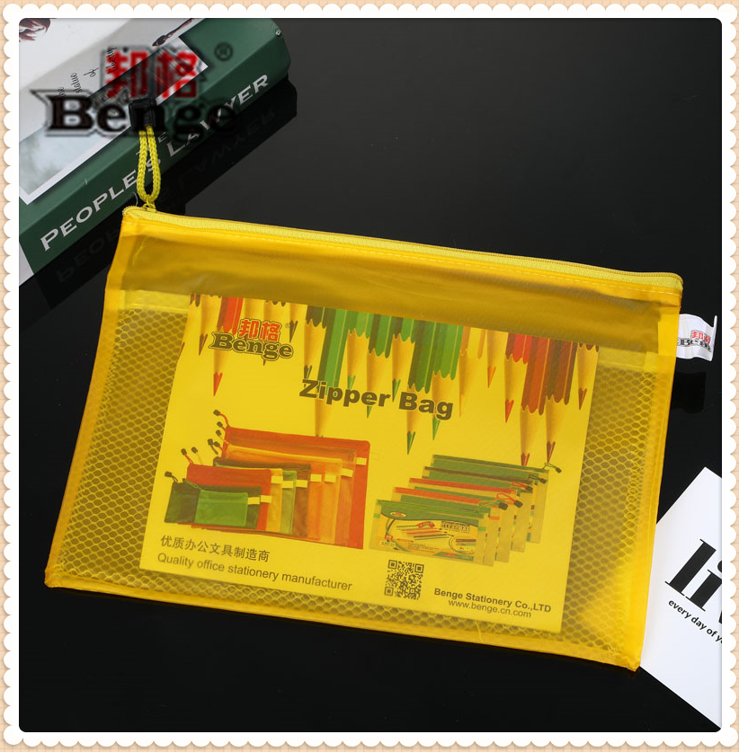 Bunger stationery student hand bag double zipper subject bag subject bag insert card bag information Bunger stationery student hand bag double zipper subject bag subject bag insert card bag information