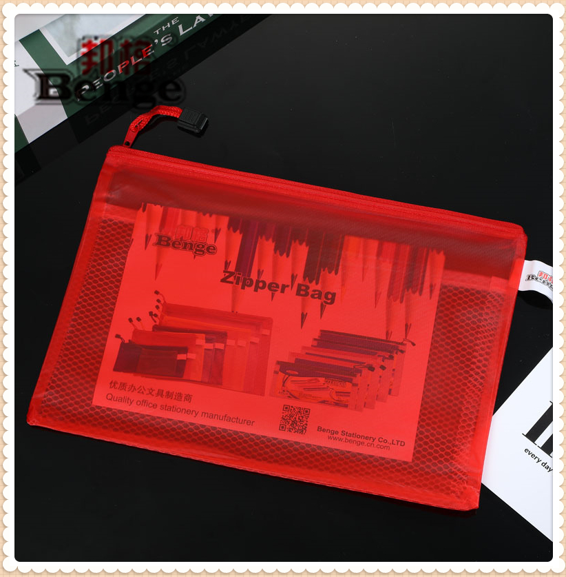 Bunger stationery student hand bag double zipper subject bag subject bag insert card bag information Bunger stationery student hand bag double zipper subject bag subject bag insert card bag information
