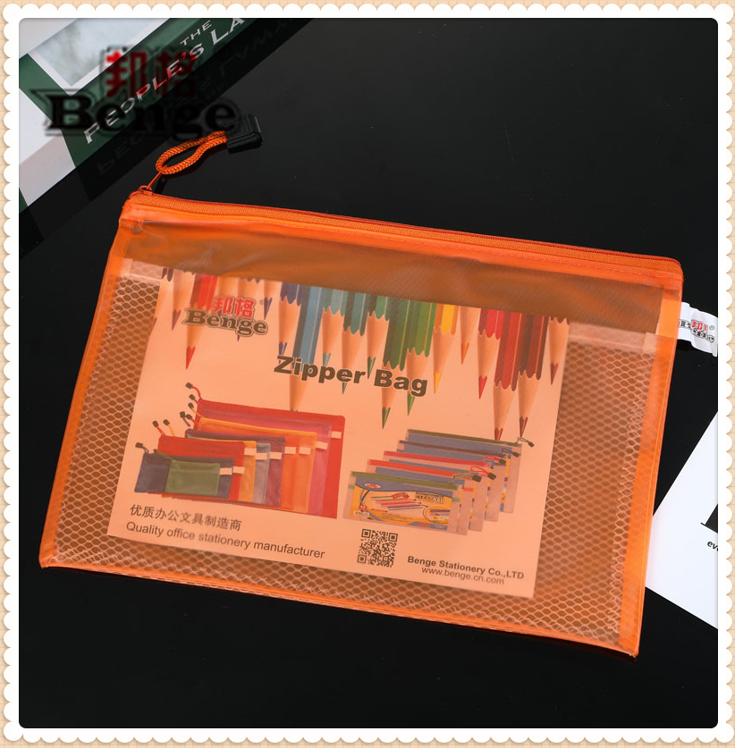 Bunger stationery student hand bag double zipper subject bag subject bag insert card bag information Bunger stationery student hand bag double zipper subject bag subject bag insert card bag information