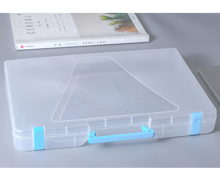 KM6318 transparent paper binder A4 folder plastic file box information file bag portable KM6318 transparent paper binder A4 folder plastic file box information file bag portable