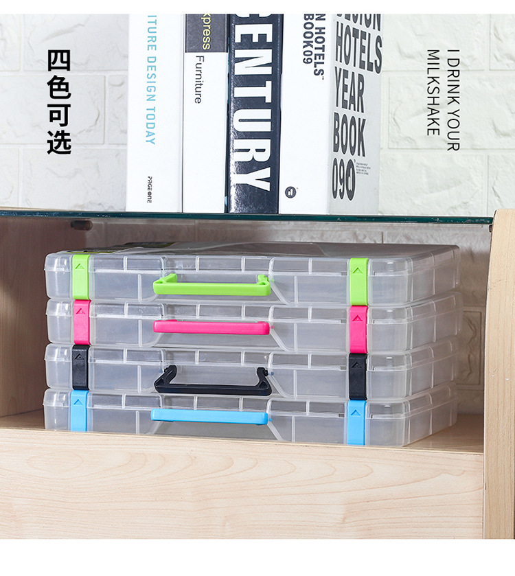 KM6318 transparent paper binder A4 folder plastic file box information file bag portable KM6318 transparent paper binder A4 folder plastic file box information file bag portable