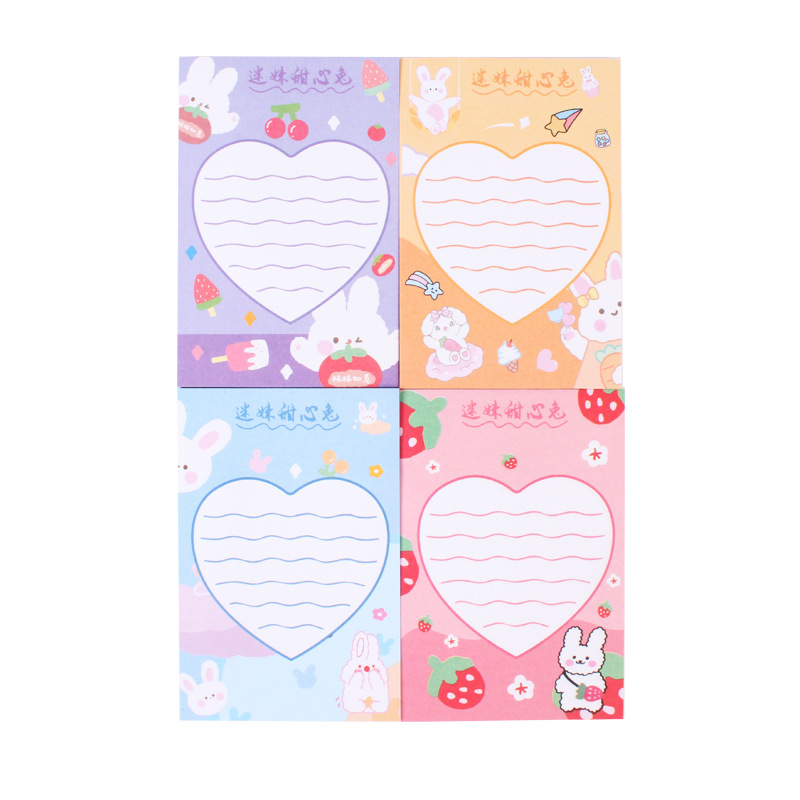 Japanese and Korean Ins Style Cute Sticky Note 50 Pieces Note Sticker Cute Cartoon Animal Fruit Pattern Thickened Message Book Japanese and Korean Ins Style Cute Sticky Note 50 Pieces Note Sticker Cute Cartoon Animal Fruit Pattern Thickened Message Book
