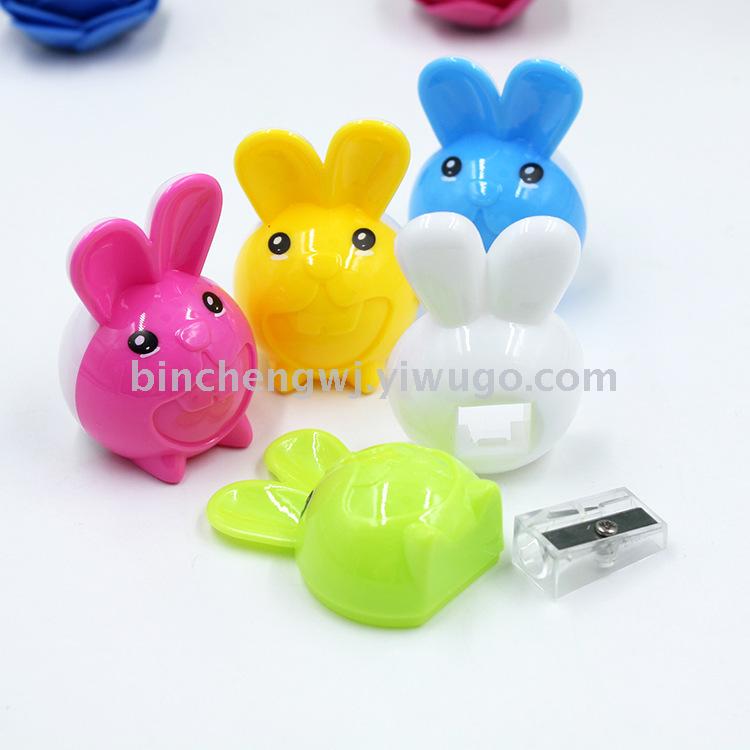 Rabbit pencil Sharpener Big tooth rabbit pencil sharpener cartoon student  pencil sharpener stationery wholesale