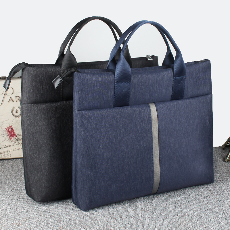 Casual Business Bag Briefcase Schoolbag Handbag Men&#039;s and Women&#039;s Conference Information Bag a Paper Handbag Can Be Customized in Batches