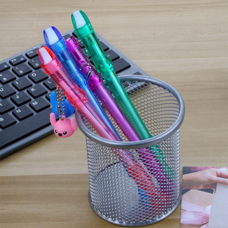 Simple Color Flute Shape with Pendant Gel Pen Student Stationery Can Be Blown Ball Pen Personality Stationery Black Core