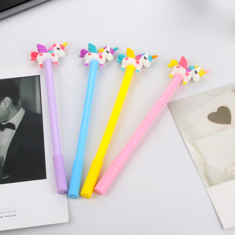 Cute Stationery Cartoon Unicorn Gel Pen Creative Student Fresh Water-Based Paint Pen Office Supplies Signature Pen