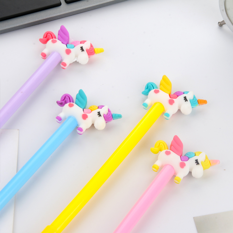 Cute Stationery Cartoon Unicorn Gel Pen Creative Student Fresh Water-Based Paint Pen Office Supplies Signature Pen