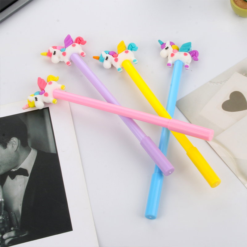 Cute Stationery Cartoon Unicorn Gel Pen Creative Student Fresh Water-Based Paint Pen Office Supplies Signature Pen