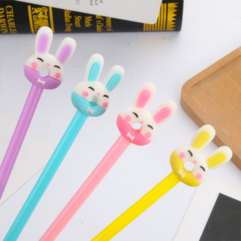 Creative Stationery Rabbit Jun Gel Pen Cute Cartoon Long Ears Rabbit Student Ball Pen Black Rabbit Office Signature Pen Creative Stationery Rabbit Jun Gel Pen Cute Cartoon Long Ears Rabbit Student Ball Pen Black Rabbit Office Signature Pen