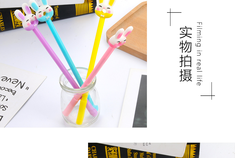 Creative Stationery Rabbit Jun Gel Pen Cute Cartoon Long Ears Rabbit Student Ball Pen Black Rabbit Office Signature Pen Creative Stationery Rabbit Jun Gel Pen Cute Cartoon Long Ears Rabbit Student Ball Pen Black Rabbit Office Signature Pen