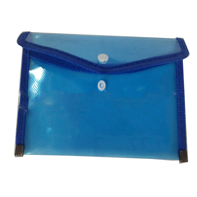 E Deli Environmental Protection Pp Snap Button Office Stationary Storage Box Waterproof Edging Folder Twill Information Bag in Stock