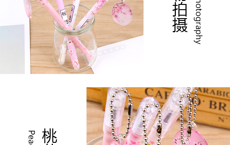 Japanese and Korean Creative New Cartoon Cherry Blossom Pendant 0.5mm Gel Pen Student School Supplies Stationery Wholesale Japanese and Korean Creative New Cartoon Cherry Blossom Pendant 0.5mm Gel Pen Student School Supplies Stationery Wholesale