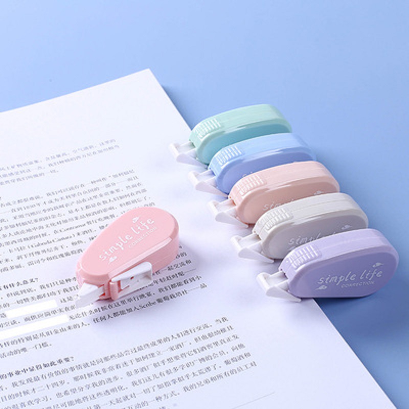New Correction Tape Morandi Mini Cute Transparent Correction Tape Set Creative Portable Correction Tape Stationery Wholesale